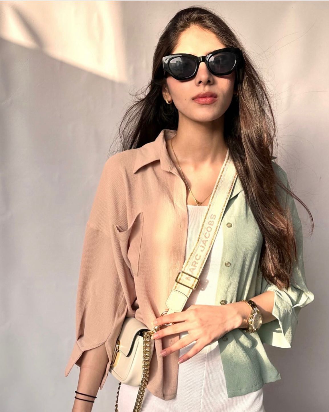 Two toned button down