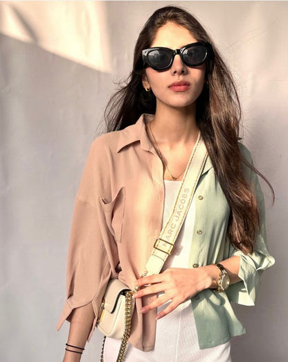 Two toned button down