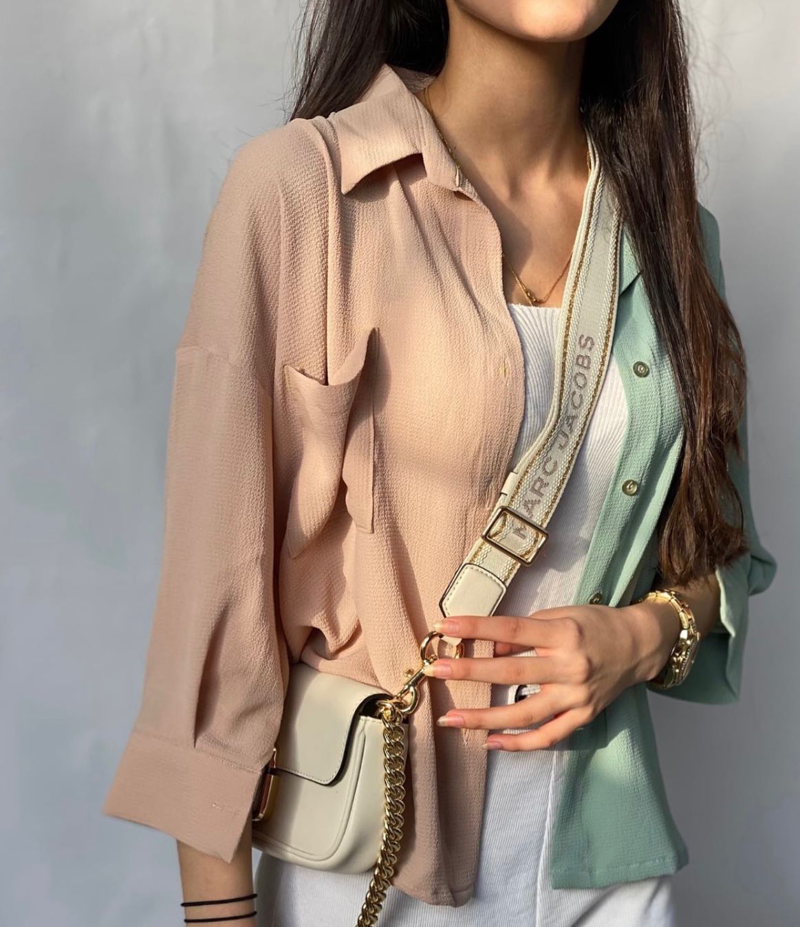 Two toned button down