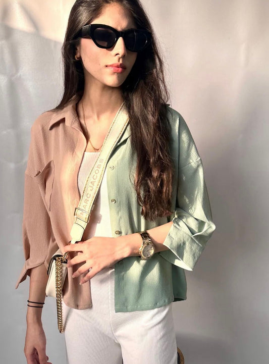 Two toned button down