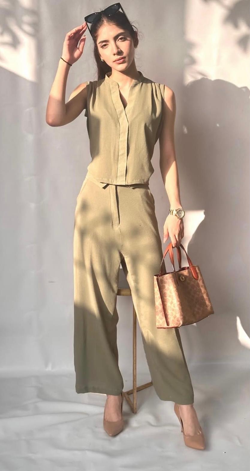 Olive green co ord set